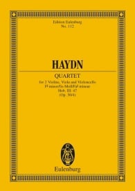 Haydn: String Quartet F# minor Opus 50/4 Hob. III: 47 (Study Score) published by Eulenburg